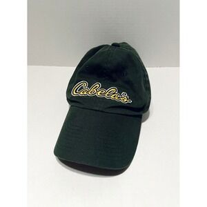 Cabela's Mens Dark Green Strap‎ Back Embroidered Baseball Cap One Size